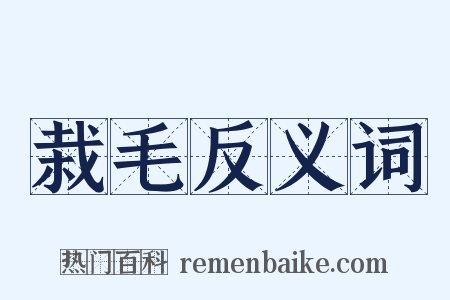 栽毛反义词是什么意思的图片